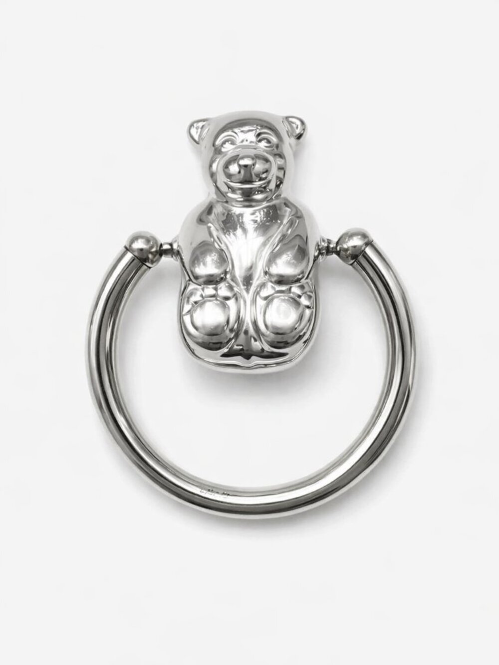 Tiffany & Co. Sterling Silver Tumbling Bear Spinner Baby Rattle